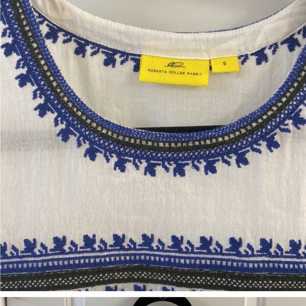 Roberta Roller Rabbit Cap Sleeve Embroidered Cott… - image 3